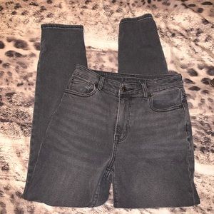AE Grey Stretch Mom Jean